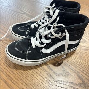 Vans Kids Black and White High-Top Sneakers